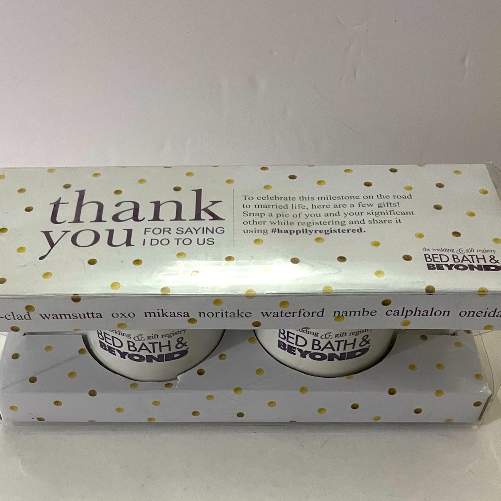 Bed Bath & Beyond Thank you for saying I do Coffee Mugs and Travel Luggage Tags